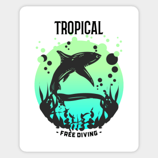 Tropical Free Diving - Shark Sticker